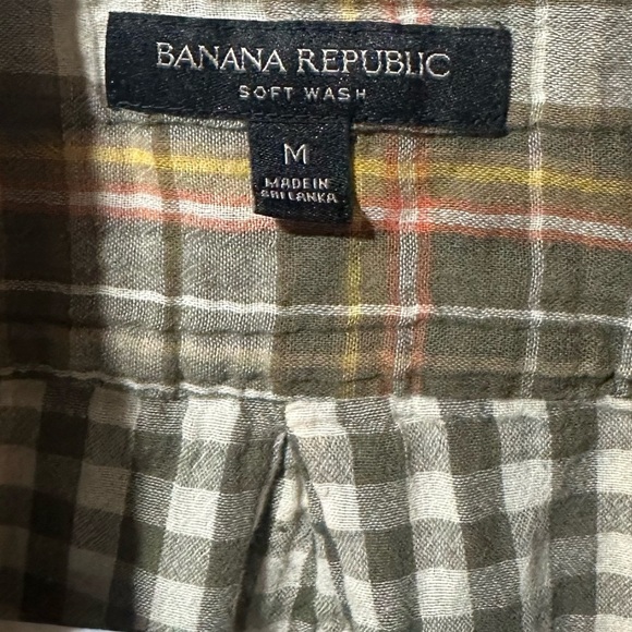 Banana Republic soft-wash multi-plaid boyfriend shirt m - Picture 7 of 7